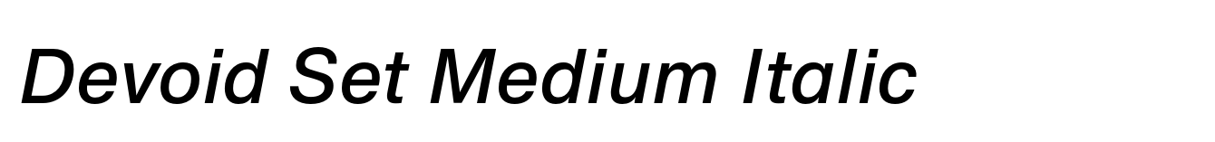 Devoid Set Medium Italic